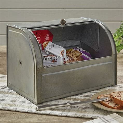 metal and glass bread box|metal farmhouse bread box.